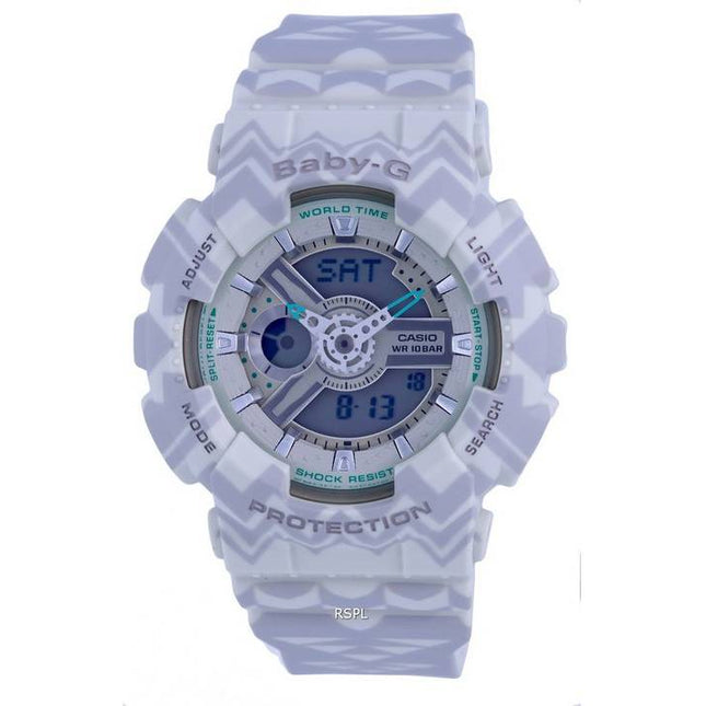 Casio Baby-G Analog Digital Grey Dial Quartz BA-110TP-8A.G BA110TP-8 100M Womens Watch