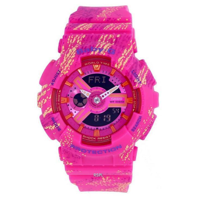 Casio Baby-G Analog Digital Resin Quartz BA-110TX-4A.G BA110TX-4 100M Womens Watch