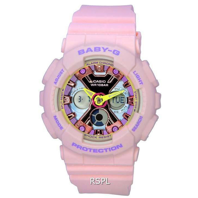 Casio Baby-G Pastel Toned Color Analog Digital Quartz BA-130PM-4A BA130PM-4 100M Womens Watch