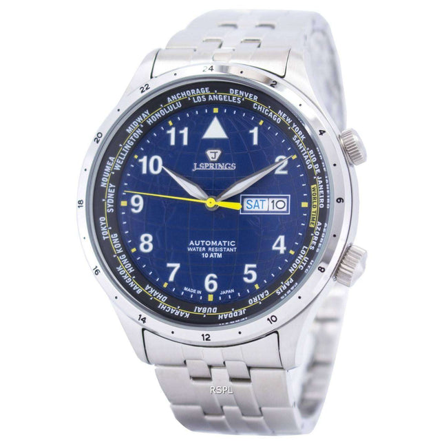 J.Springs by Seiko Sports Automatic World Time Japan Made BEB100 Men's Watch