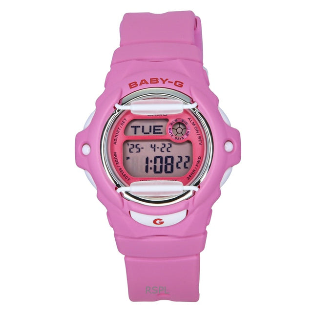 Casio Baby-G Digital Pink Resin Strap Quartz BG-169CH-4 200M Women's Watch