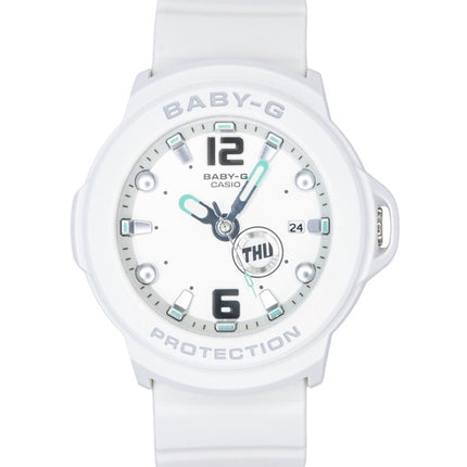 Casio Baby-G Plus Analog Resin White Dial Quartz BGA-15K-7A 100M Women's Watch With Convertible Holder
