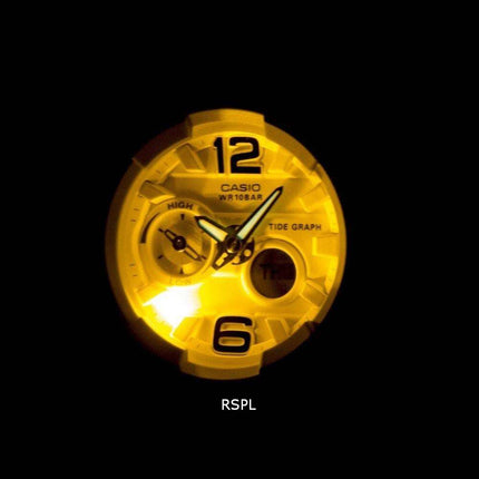 Casio Baby-G Shock Resistant Tide Graph Analog Digital BGA-180BE-2B Women's Watch