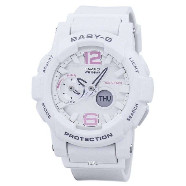 Casio Baby-G Shock Resistant Tide Graph Analog Digital BGA-180BE-7B Women's Watch