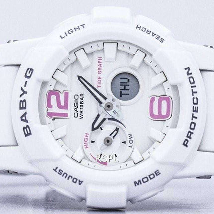 Casio Baby-G Shock Resistant Tide Graph Analog Digital BGA-180BE-7B Women's Watch