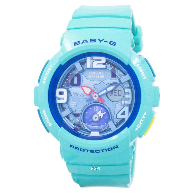 Casio Baby-G World Time Dual Dial Analog Digital BGA-190-3B Women's Watch
