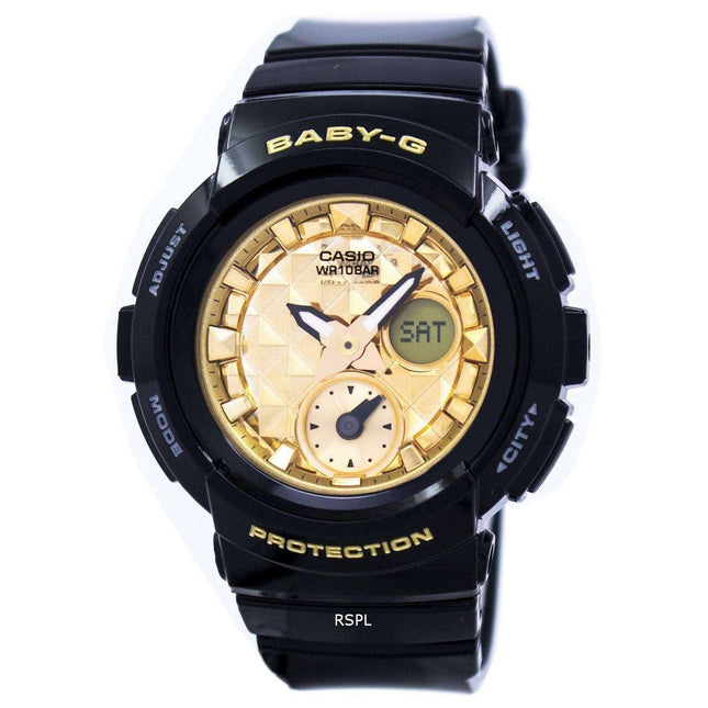 Casio Baby-G Shock Resistant World Time Analog Digital BGA-195M-1A Women's Watch