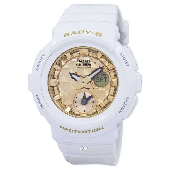 Casio Baby-G Shock Resistant World Time Analog Digital BGA-195M-7A Womens Watch
