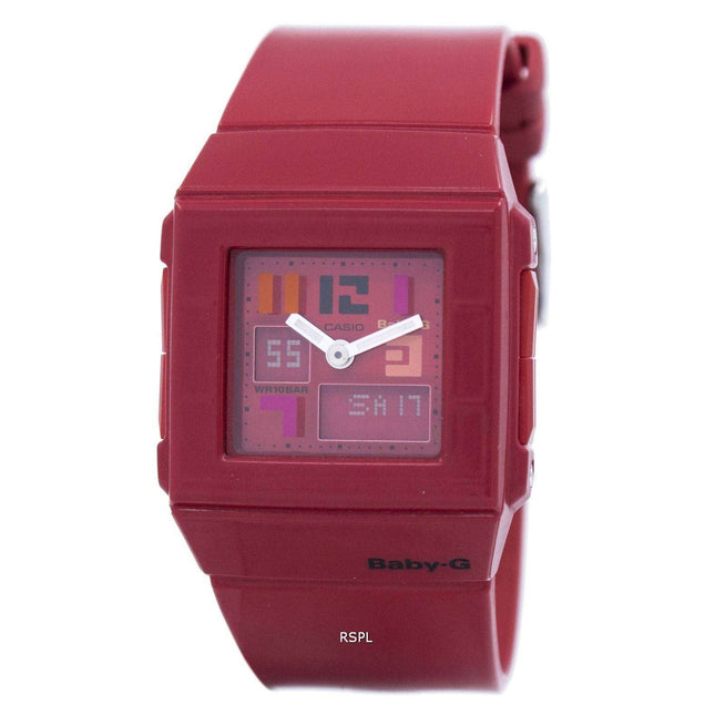 Casio Baby-G Red Alarm World Time BGA-200PD-4B Womens Watch