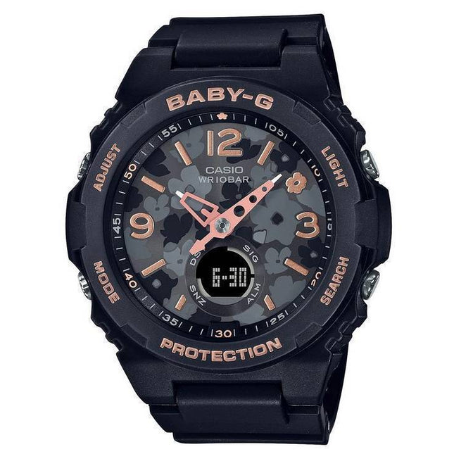 Casio Baby-G World Time Analog Digital BGA-260FL-1A BGA260FL-1 100M Women's Watch