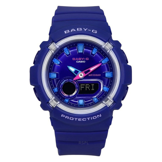 Casio Baby-G Analog Digital Resin Strap Blue Dial Quartz BGA-280DN-2A 100M Women's Watch