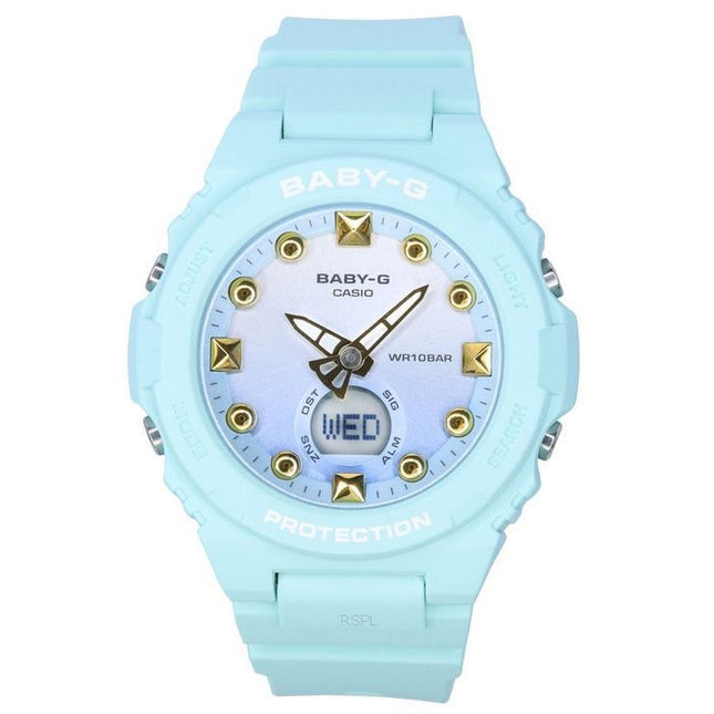 Casio Baby-G Summer Colors Series Analog Green Resin Strap Quartz BGA-320-3A 100M Women's Watch