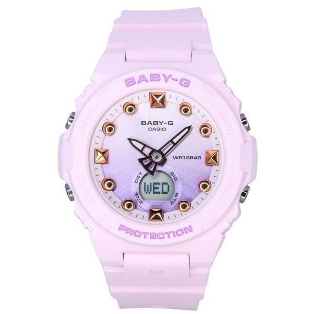 Casio Baby-G Summer Colors Series Analog Digital Pink Resin Strap Quartz BGA-320-4A 100M Women's Watch
