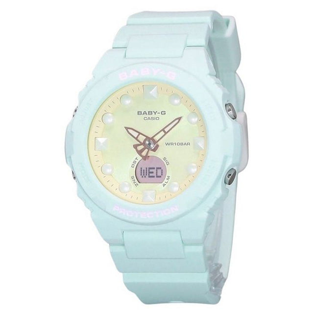 Casio Baby-G Futuristic Holographic Analog Digital Yellow Dial Quartz BGA-320FH-3A 100M Women's Watch