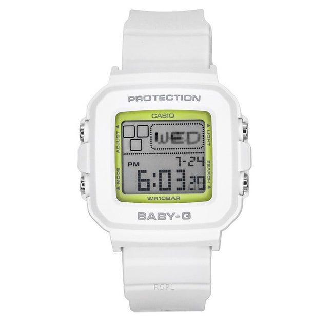 Casio Baby-G Plus Digital 30th Anniversary White Resin Strap Quartz BGD-10K-7 100M Women's Watch With Special Holder
