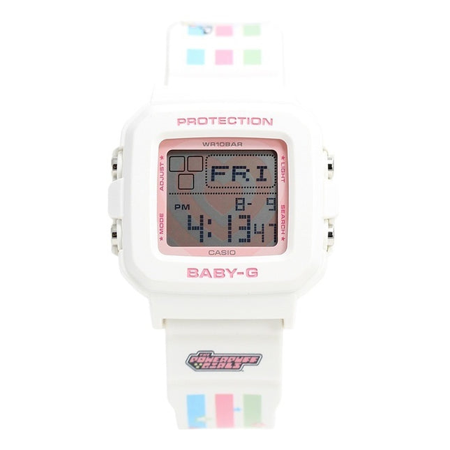 Casio Baby-G Plus The Powerpuff Girls Collaboration Digital Quartz BGD-10KPP-7 100M Women's Watch With Special Holder