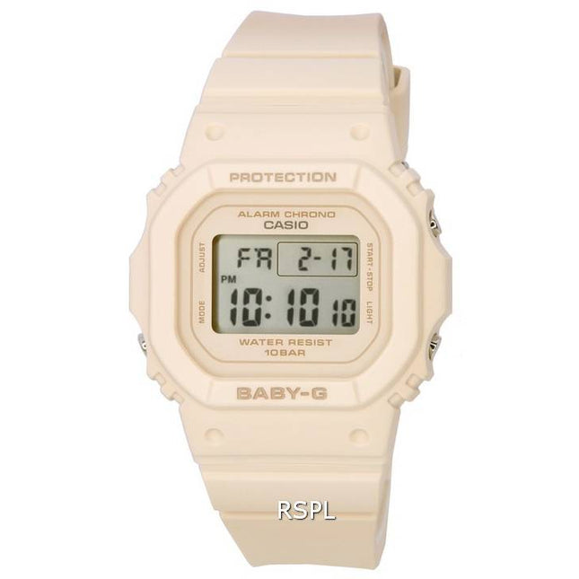 Casio Baby-G Digital Beige Pink Resin Quartz BGD-565-4 BGD565-4 100M Women's Watch