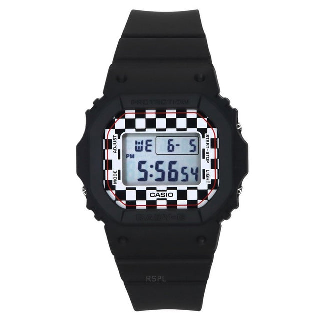 Casio Baby-G Skater Fashion Digital Black Resin Strap Quartz BGD-565GS-1 100M Women's Watch