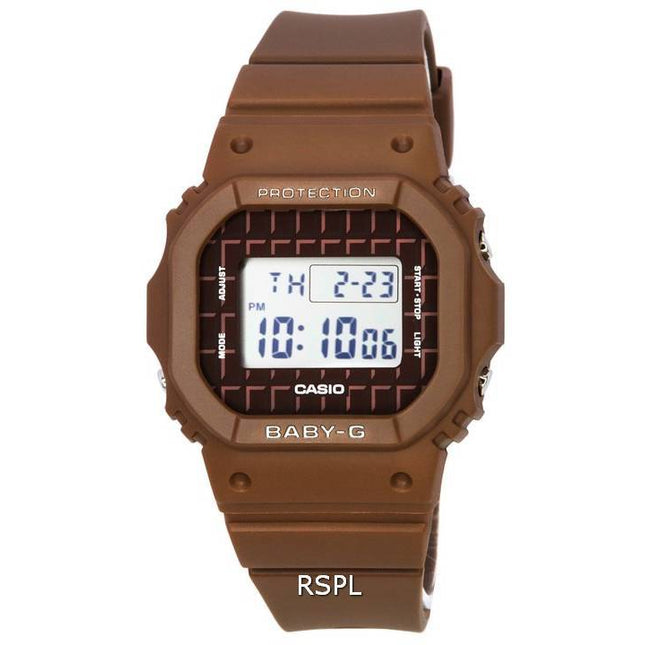 Casio Baby-G Sweets Collection Chocolate Brown Digital Quartz BGD-565USW-5 BGD565USW-5 100M Women's Watch