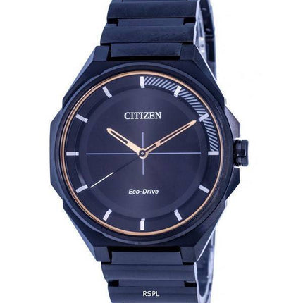 Citizen Minimalist Stainless Steel Black Dial Eco-Drive BJ6538-87E 100M Mens Watch