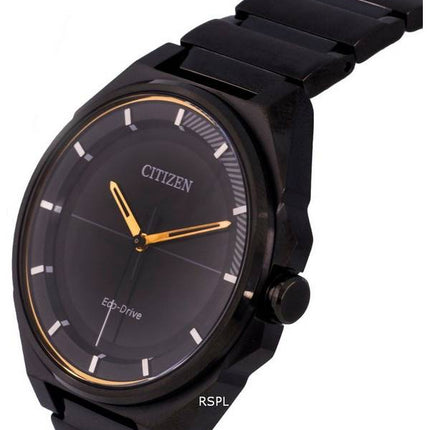 Citizen Minimalist Stainless Steel Black Dial Eco-Drive BJ6538-87E 100M Mens Watch