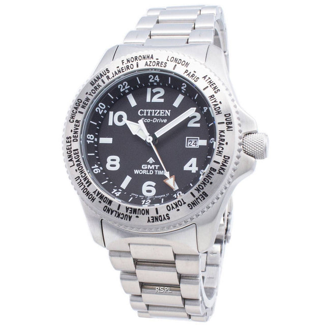 Citizen PROMASTER Eco-Drive BJ7100-82E World Time 200M Men's Watch