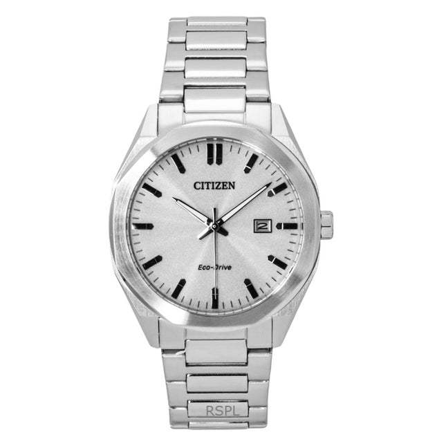 Citizen Eco-Drive Stainless Steel Silver Dial BM7600-81A 100M Men's Watch