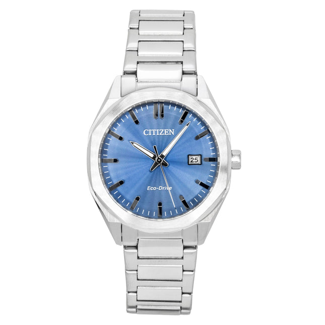 Citizen Eco-Drive Stainless Steel Blue Dial BM7620-83M 100M Men's Watch