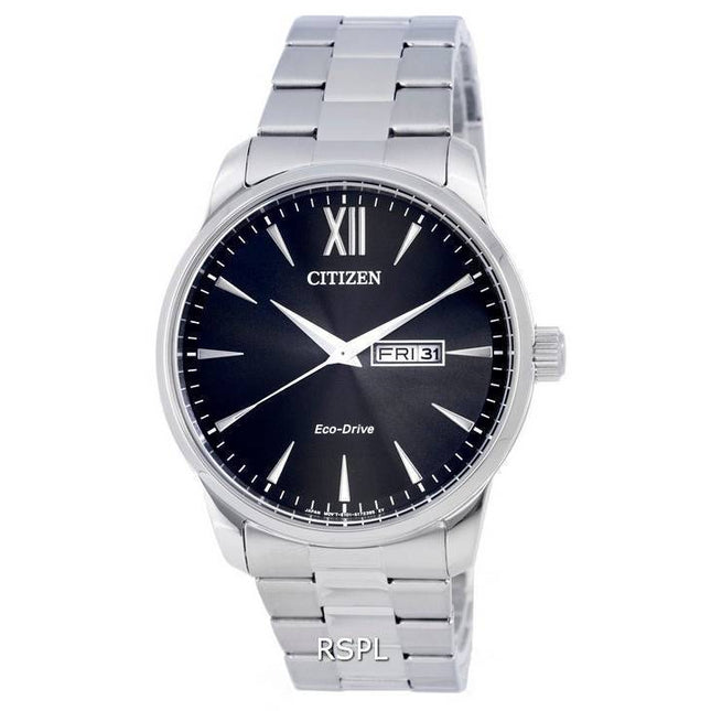 Citizen Classic Stainless Steel Black Dial Eco-Drive BM8550-81E 100M Mens Watch