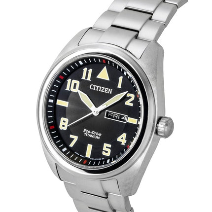 Citizen Garrison Super Titanium Black Dial Eco-Drive BM8560-53E 100M Men's Watch