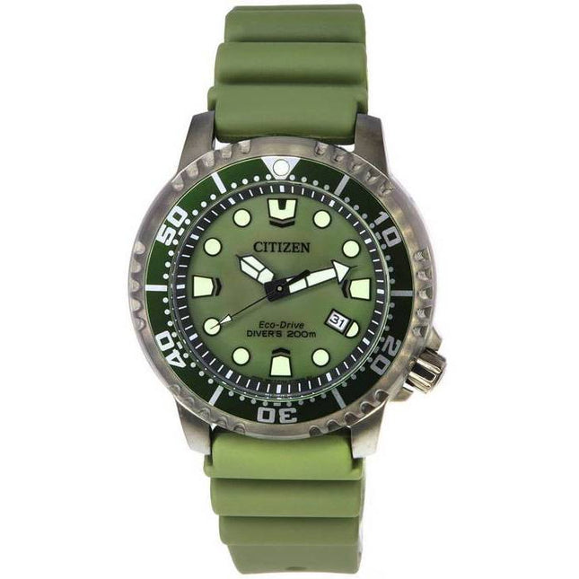 Citizen Promaster Marine Eco-Drive Green Dial Diver's BN0157-11X 200M Men's Watch