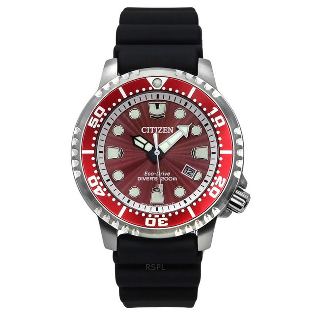 Citizen Promaster Divers Eco-Drive BN0159-15X 200M Men's Watch With Silicone Strap Without Depth Marker