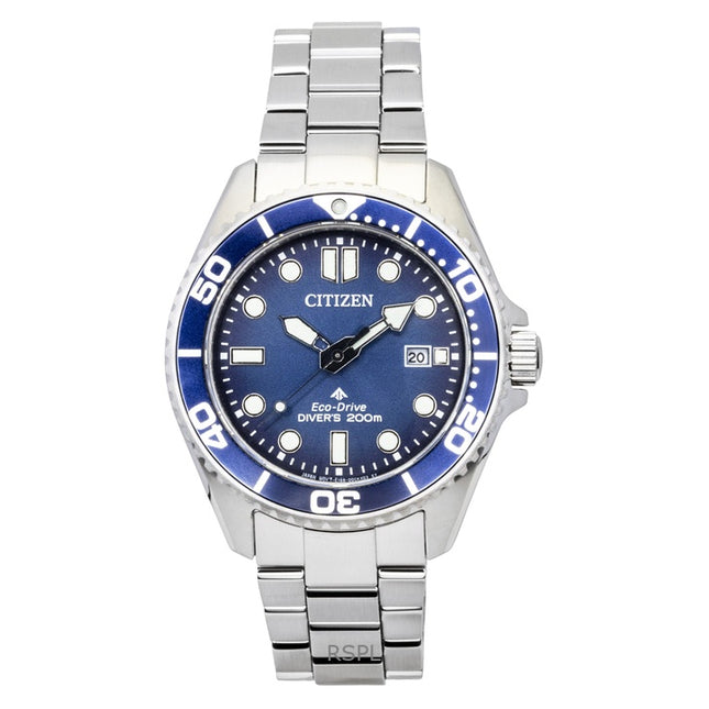 Citizen Promaster Dive Stainless Steel Blue Dial Eco-Drive BN0260-54L 200M Men's Watch