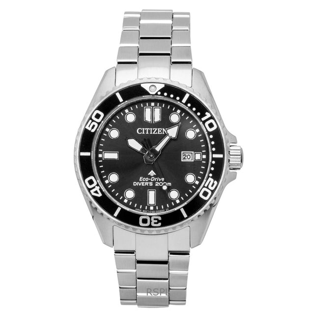 Citizen Promaster Dive Stainless Steel Black Dial Eco-Drive BN0261-51E 200M Men's Watch