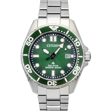 Citizen Promaster Marine Stainless Steel Green Dial Eco-Drive Diver's BN0269-50W 200M Men's Watch