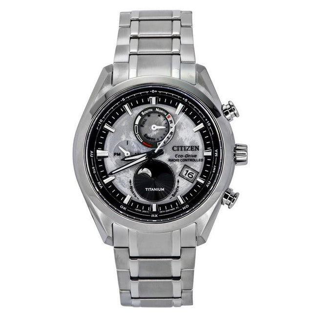 Citizen Eco-Drive Tsuki-yomi Super Titanium Radio Controlled Grey Dial BY1010-81H 100M Men's Watch