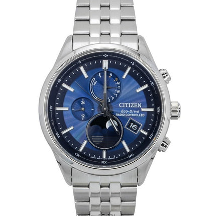Citizen Eco-Drive Radio Controlled Moon Phase Blue Dial Stainless Steel BY1030-50L 100M Men's Watch