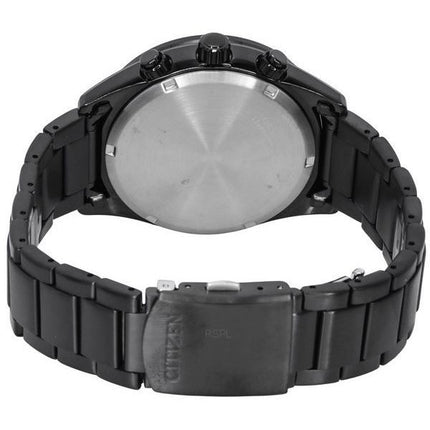 Citizen Eco-Drive Chronograph Stainless Steel Black Dial CA0775-79E 100M Men's Watch