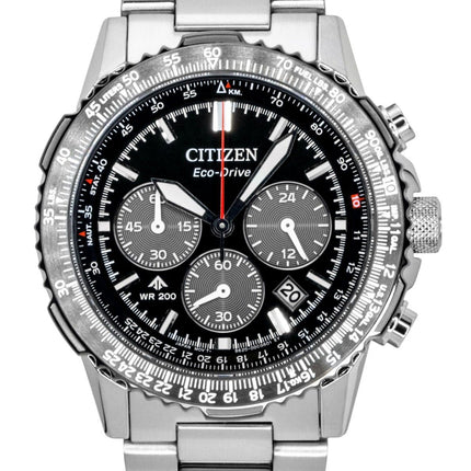 Citizen Promaster Sky Chronograph Stainless Steel Black Dial Eco-Drive CA4664-60E 200M Men's Watch