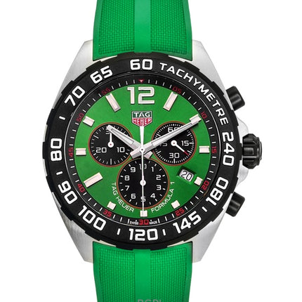 Tag Heuer Formula 1 Chronograph Rubber Strap Green Dial Quartz Diver's CAZ101AP.FT8056 200M Men's Watch
