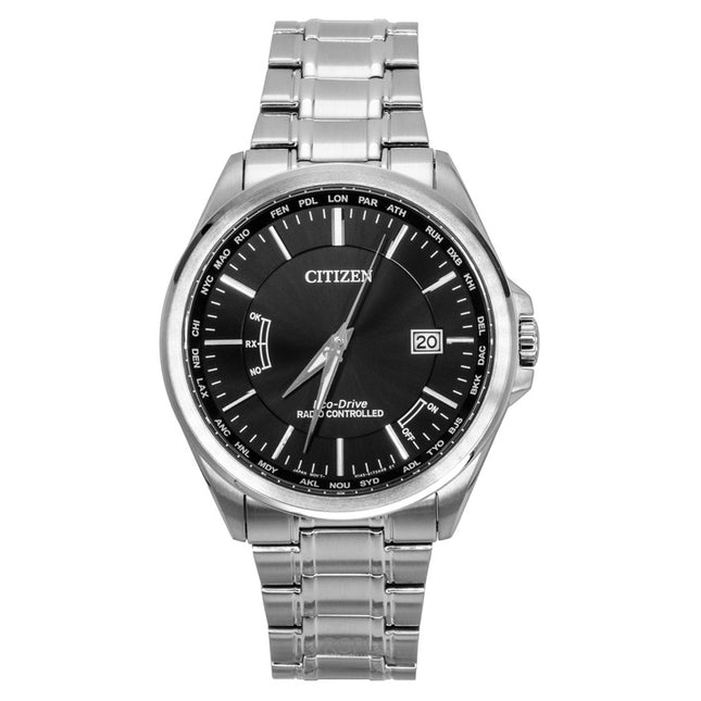Citizen Eco-Drive Radio Controlled Stainless Steel Black Dial CB0250-84E 100M Men's Watch