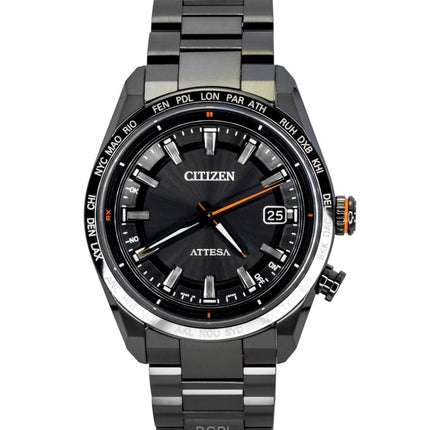 Citizen Attesa Radio Controlled Titanium Black Dial Eco-Drive CB0286-61E 100M Men's Watch