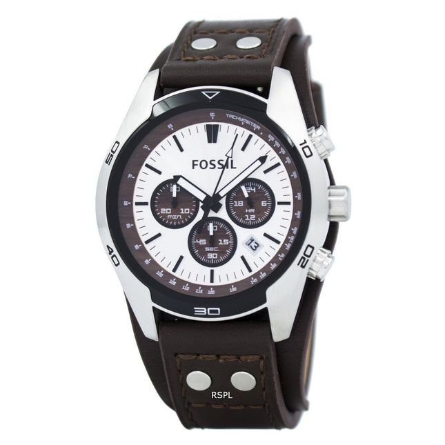 Fossil Cuff Chronograph Tan Leather CH2565 Men's Watch