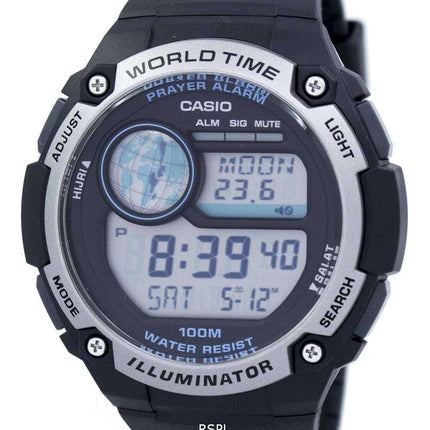 Casio Youth Illuminator World Time Digital CPA-100-1AV CPA100-1AV Men's Watch