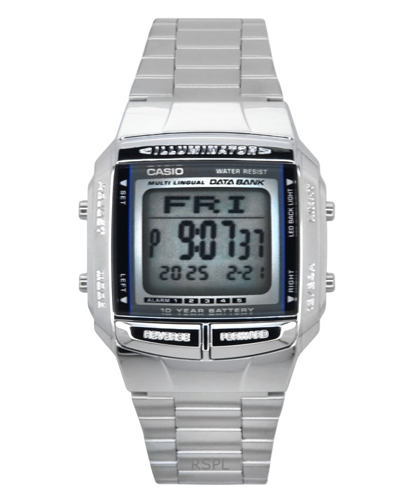 Casio Data Bank Illuminator Dual Time Alarm Digital DB-360-1A Men's Wa
