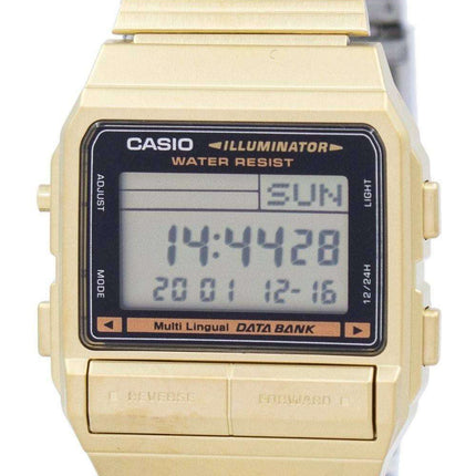 Casio Digital 5 Alarm Multi-Lingual Data Bank DB-380G-1DF DB-380G-1 Mens Watch
