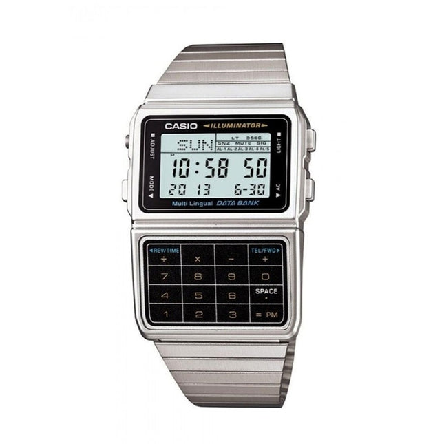 Casio Digital Stainless Steel Data Bank Multi-Lingual DBC-611-1DF DBC-611-1 Men's Watch