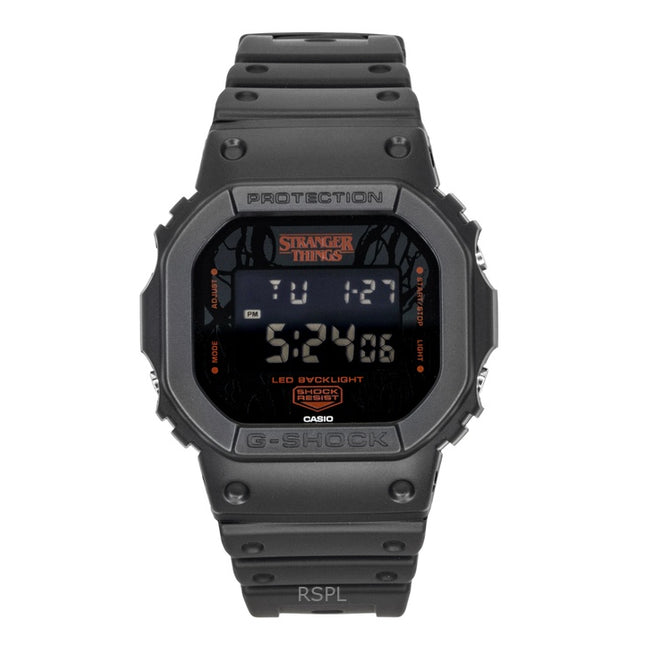 Casio G-Shock Digital Stranger Things Bio-Based Resin Strap Quartz DW-5600STT-1 200M Men's Watch