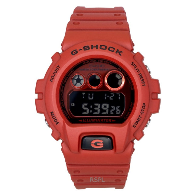 Casio G-Shock Digital Red Bio-Based Resin Strap Quartz DW-6900RRB-4 200M Men's Watch