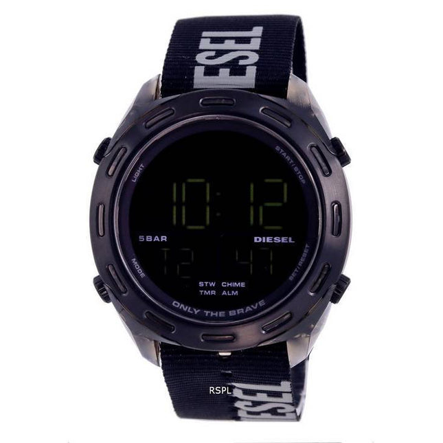 Diesel Crusher Digital Textile Black Dial Quartz DZ1985 Mens Watch